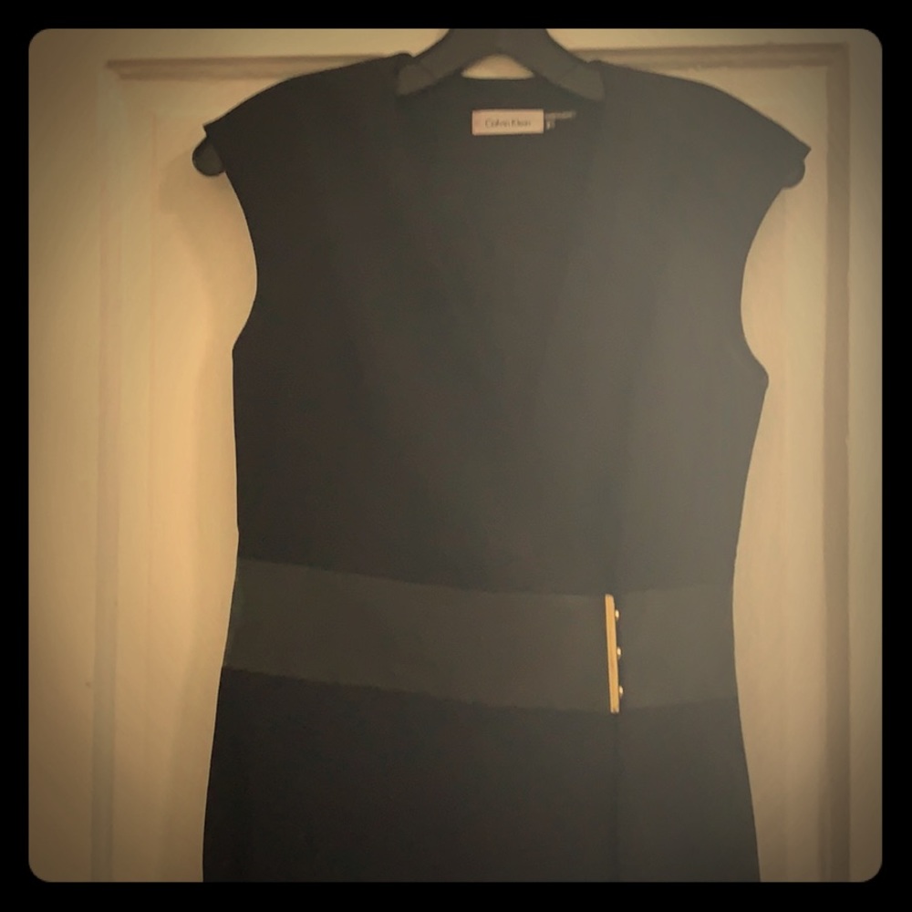Black sheath dress